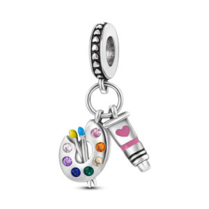 Art Set Charm Art, Hobbies, Dangle, Silver 925