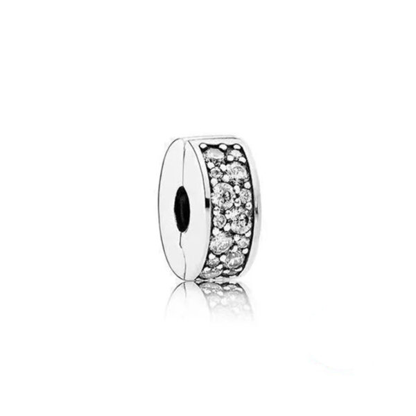 Beautiful Silver Diamante Stopper Spacer Stopper, Spacer, Diamante, Silver 925