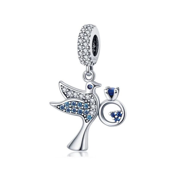 Bird Ring Engagement Anniversary Wedding Charm - Charmful