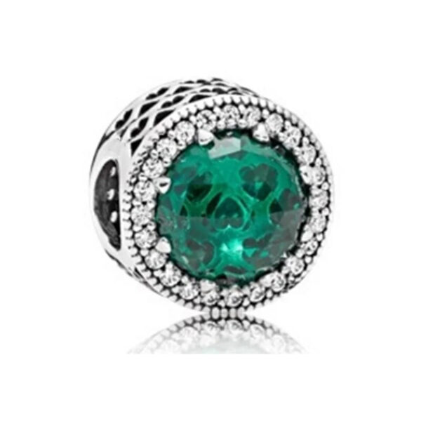 Circular-Green-Diamante-Charm Circular Green Diamante Charm Green, Diamante, Silver 925