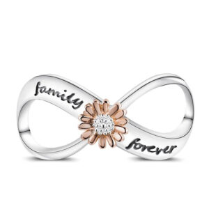 Family Forever Infinity Charm Family, Infinity, Flowers, Silver 925