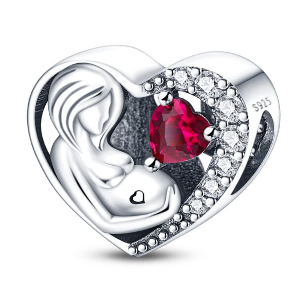 Pregnancy-Heart-Charm Pregnancy Heart Charm Kids, Pregnancy, Heart, Baby, Silver 925