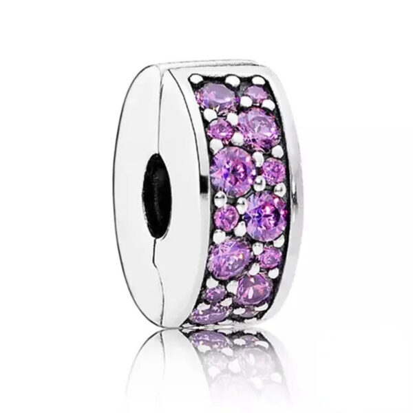 Purple-Diamante-Stopper-Spacer Purple Diamante Stopper Spacer Purple, Diamante, Stopper, Spacer, Silver 925