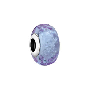 Purple Galaxy Murano Charm Murano Bead, Purple, Galaxy, Silver 925