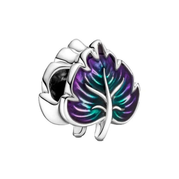 Purple-to-Green-Leaf-Charm Purple to Green Leaf Charm Purple, Green, Plant, Nature, Silver 925