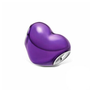 Simple Purple Heart Charm Purple, Heart, Simple, Silver 925