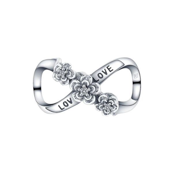 Infinity Shape Charm with Love Engraving Infinity Shape Charm with Love Engraving