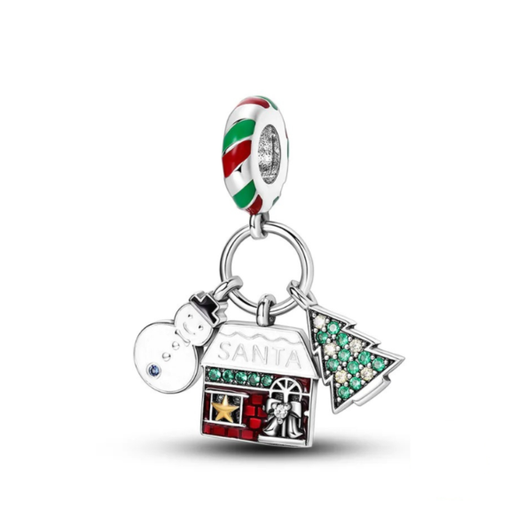 3 Part Christmas Charm with Engraving 3 Part Christmas Charm with Engraving