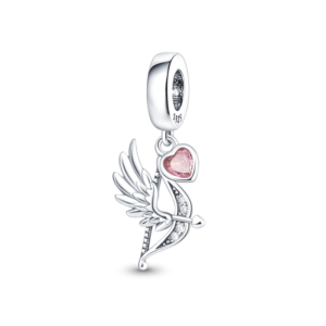 Angel Wing Bow and Arrow Charm