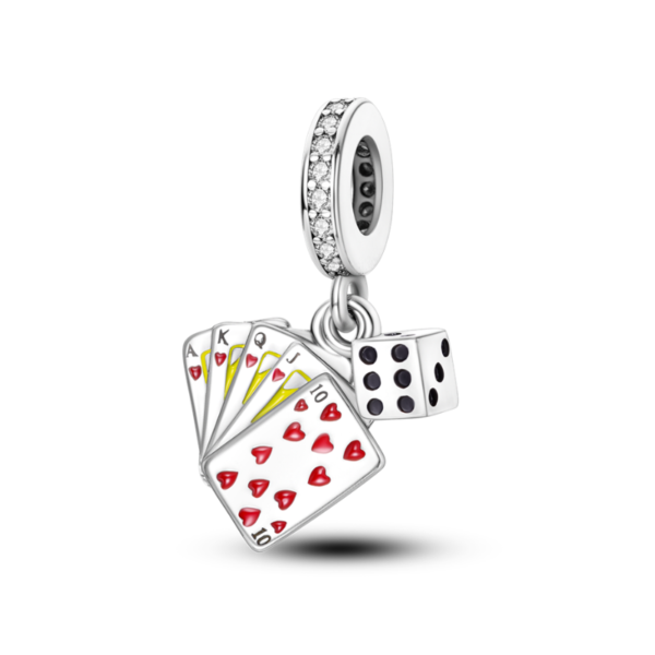 Dice and Cards Charm. Royal Flush Dice and Cards Charm. Royal Flush