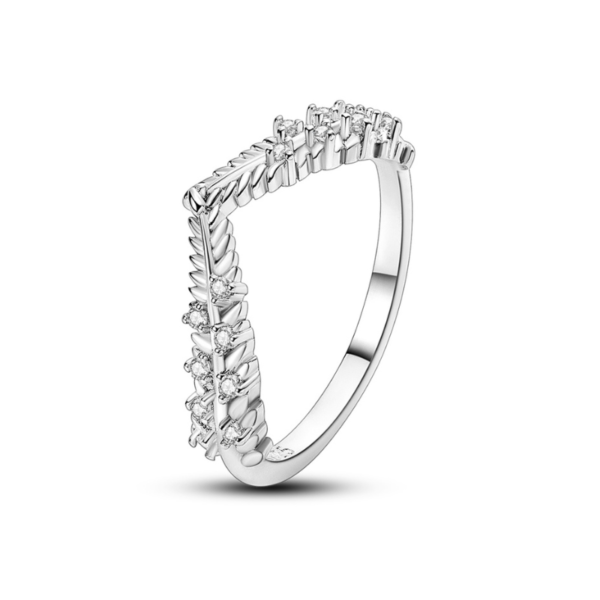 V-Shape Diamante ring