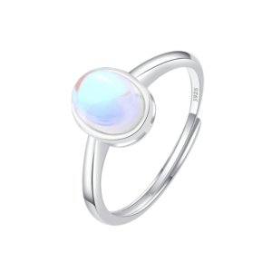 Opal Sterling Silver Ring - Adjustable Size