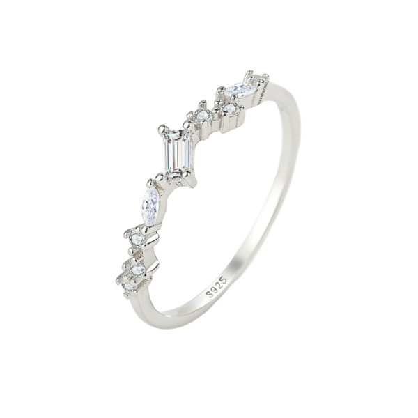 Variety Shape Diamante Adorned Ring
