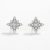 Diamante Star Design Silver Earrings