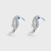 Humming Hope Diamante Bird Silver Earrings