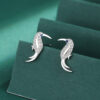 Humming Hope Diamante Bird Silver Earrings
