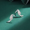 Humming Hope Diamante Bird Silver Earrings