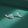 Humming Hope Diamante Bird Silver Earrings