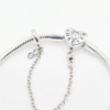 Forever Heart S925 Sterling Silver Charm Bracelet & Infinity Safety Chain