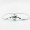 Seaside Shell Clasp S925 Sterling Silver Snake Charm Bracelet