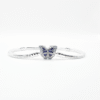 Blue Diamante Butterfly S925 Sterling Silver Charm Bracelet