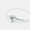 Simple Silver Heart Bracelet with Colourful Centre S925 Charm Bracelet