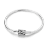 Striped Cylinder Barrel S925 Sterling Silver Charm Bracelet