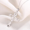N-7008 (4) Amazing Grace Cross Sterling Silver 925 Necklace