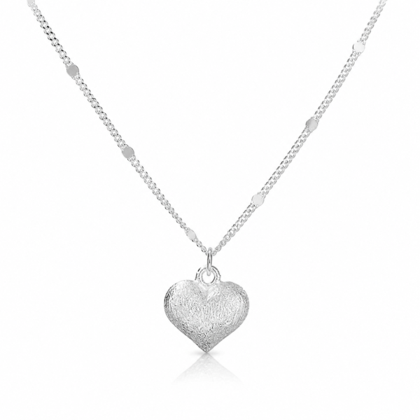 N-7010 Cherished Heart Sterling Silver 925 Necklace