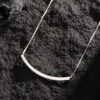 Minimal Arc Sterling Silver 925 Necklace