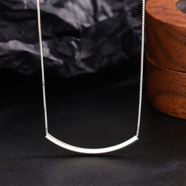 Minimal Arc Sterling Silver 925 Necklace
