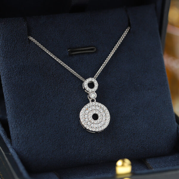 Radiant Circles Sterling Silver 925 Necklace