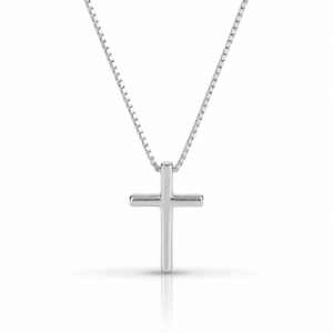 Minimal Cross Sterling Silver 925 Necklace
