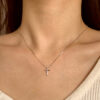 Minimal Cross Sterling Silver 925 Necklace
