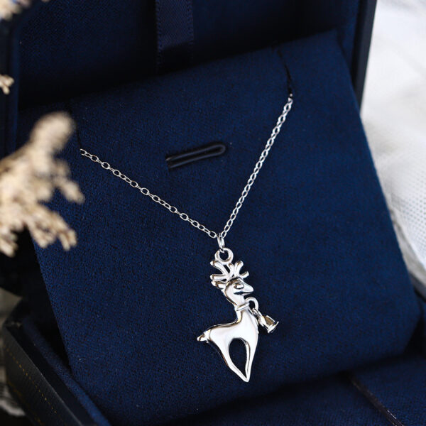 Enchanted Silver Reindeer S925 Necklace