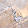 Enchanted Silver Reindeer S925 Necklace