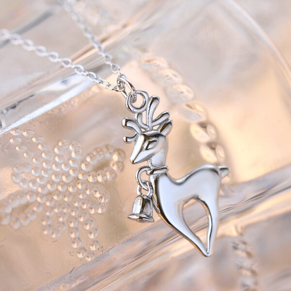 Enchanted Silver Reindeer S925 Necklace