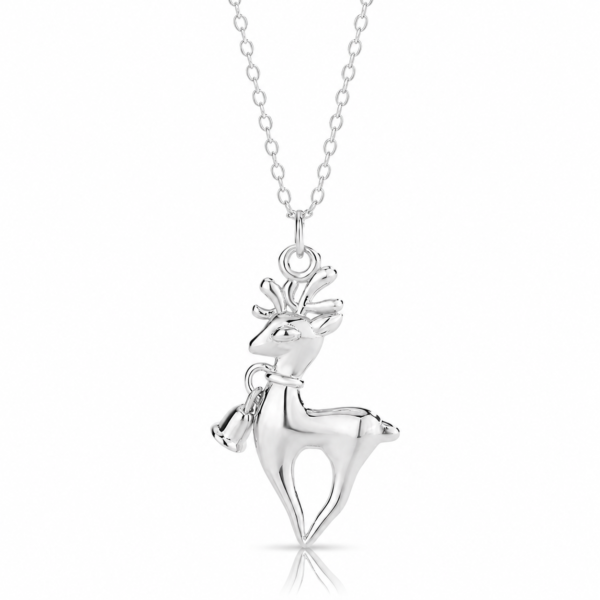 Enchanted Silver Reindeer S925 Necklace
