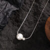 Minimal Pearl & Silver Bead S925 Necklace
