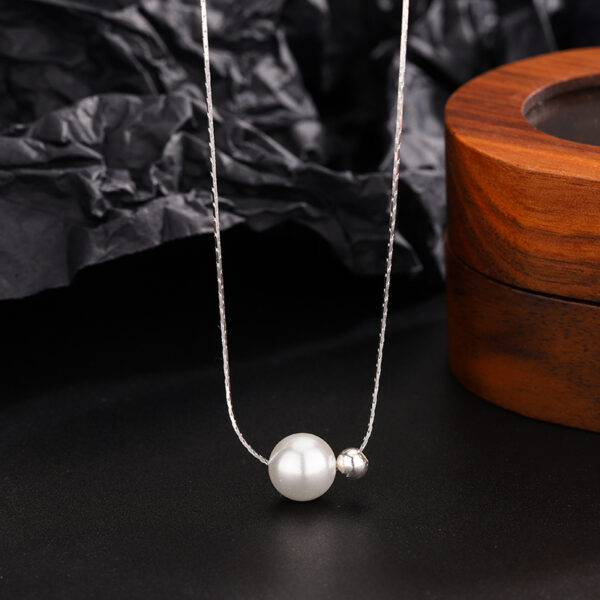 Minimal Pearl & Silver Bead S925 Necklace